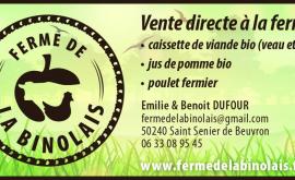 Ferme de la Binolais carte de visite - Au rendez-vous des Normands