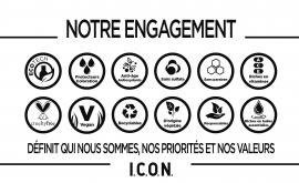 sans sulfate, sans paraben, vegan, cruelty free, recyclable, d'origine végétale, responsable, riche en huiles essentielles 