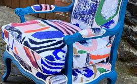 Géraldine Naklé Tapisserie d'ameublement fauteuil - Au rendez-vous des Normands