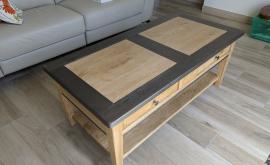 Table en chêne après rénovation 